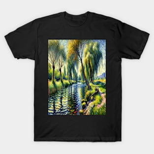 Vincent Van Gogh Inspired Riverbank Scene T-Shirt